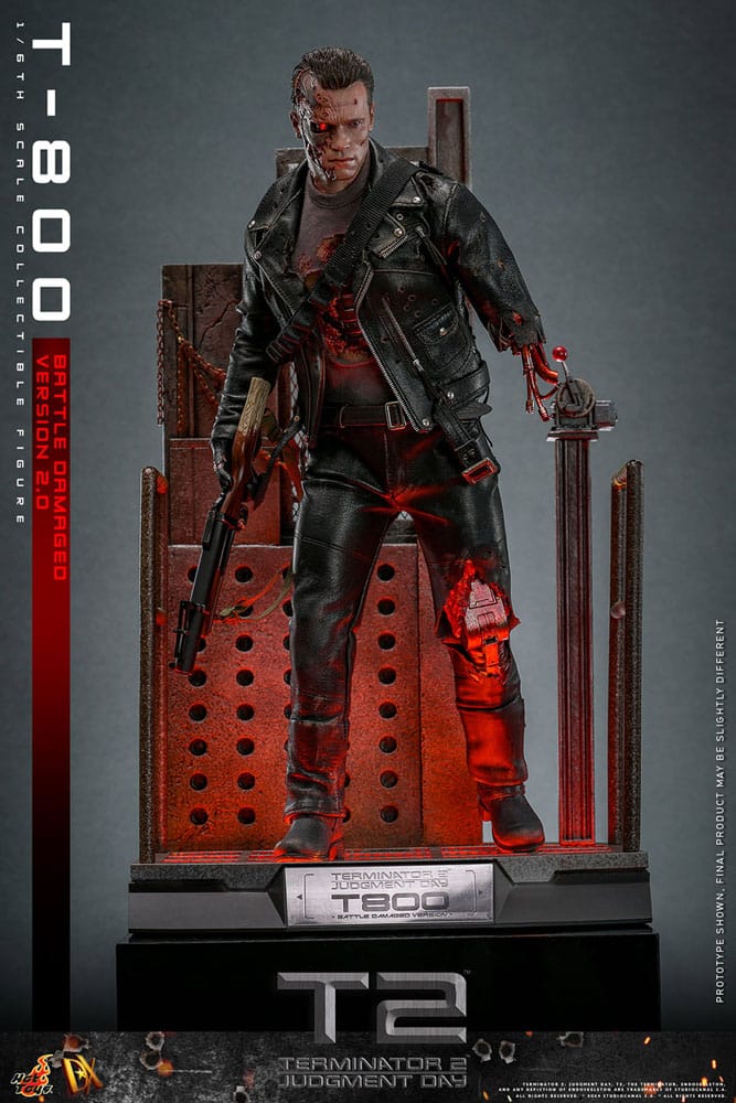 Terminator 2 T-800 Battle Damaged Version 2.0 32 cm 1/6 Movie Masterpiece Action Figure
