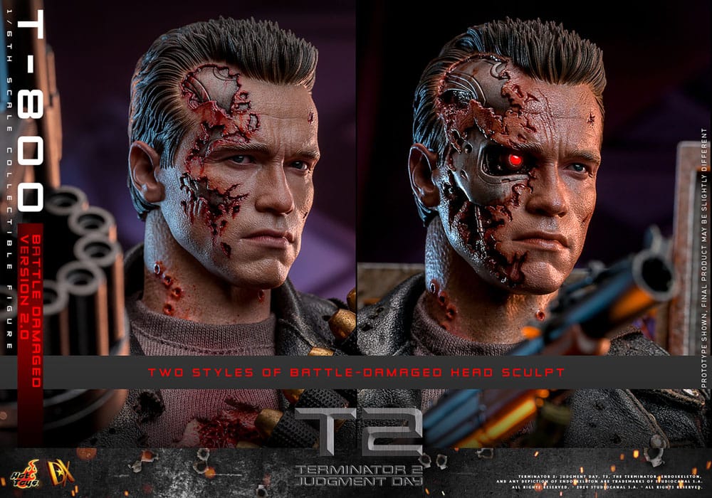Terminator 2 T-800 Battle Damaged Version 2.0 32 cm 1/6 Movie Masterpiece Action Figure
