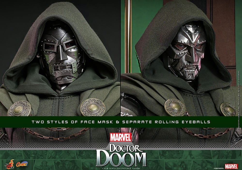 Marvel Comic Doctor Doom 33 cm 1/6 Masterpiece Hot Toy Action Figure