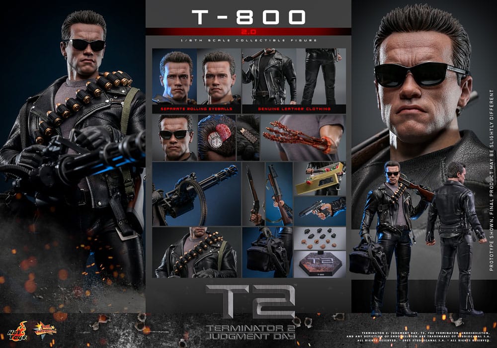 Terminator 2 Movie Masterpiece T-800 2.0 32 cm 1/6 Action Figure
