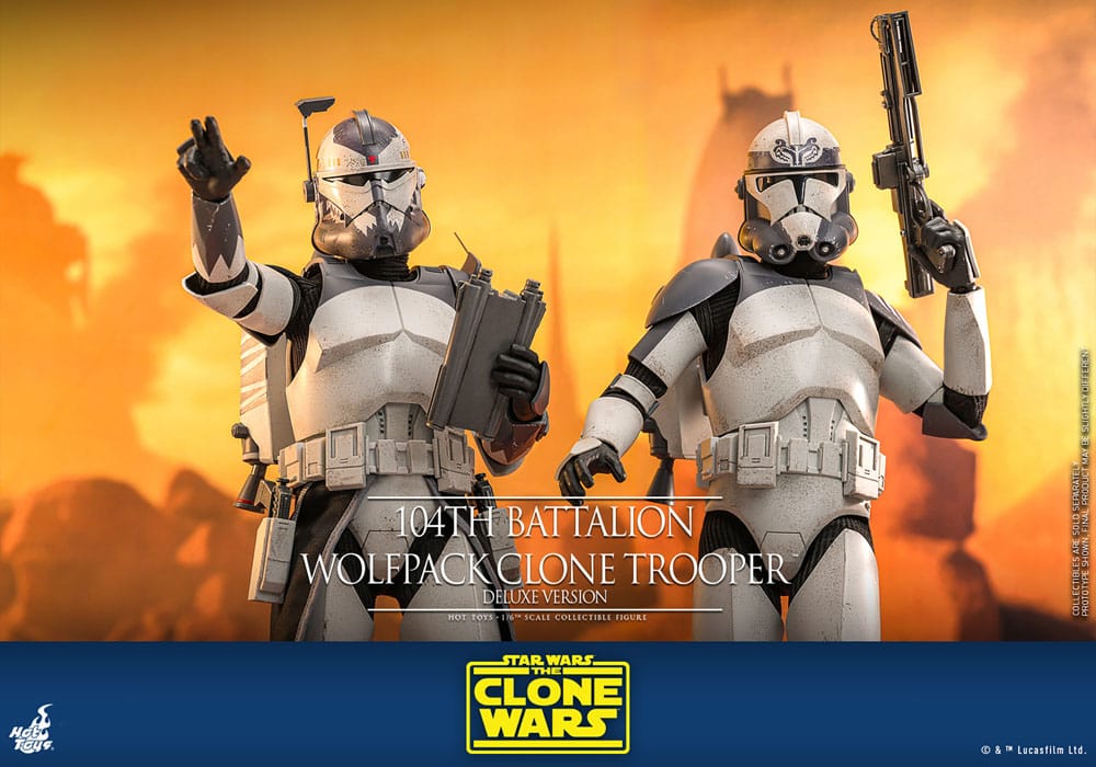 Star Wars The Clone Wars 104th Battalion Wolfpack Clone Trooper 30 cm 1/6 Deluxe Version Action Figure
