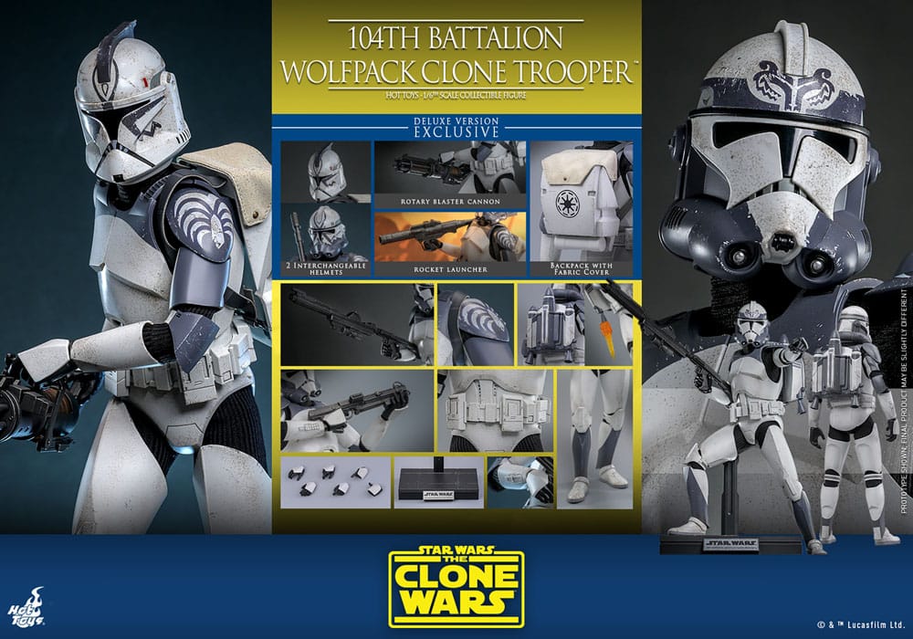 Star Wars The Clone Wars 104th Battalion Wolfpack Clone Trooper 30 cm 1/6 Deluxe Version Action Figure