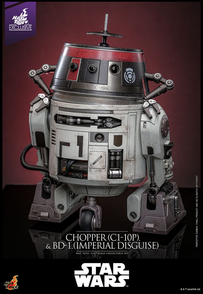 Star Wars Action Figure Set 1/6 Chopper (C1-10P™) & BD-1™ (Imperial Disguise) 18 cm & 8 cm