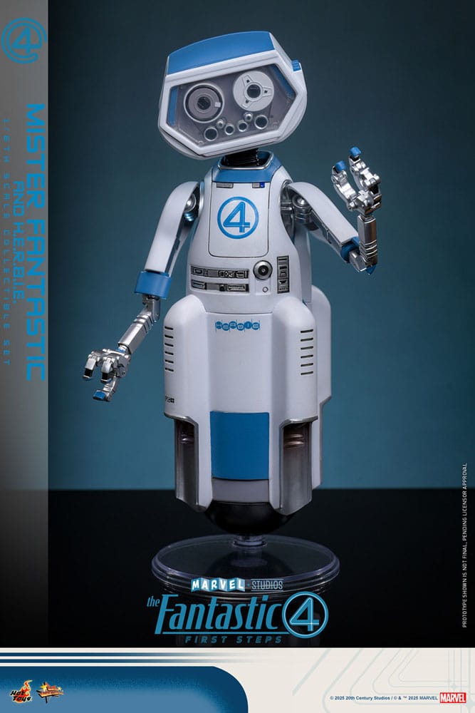 The Fantastic Four: First Steps Movie Masterpiece Action Figure 2-Pack 1/6 Mister Fantastic & H.E.R.B.I.E. 30 cm