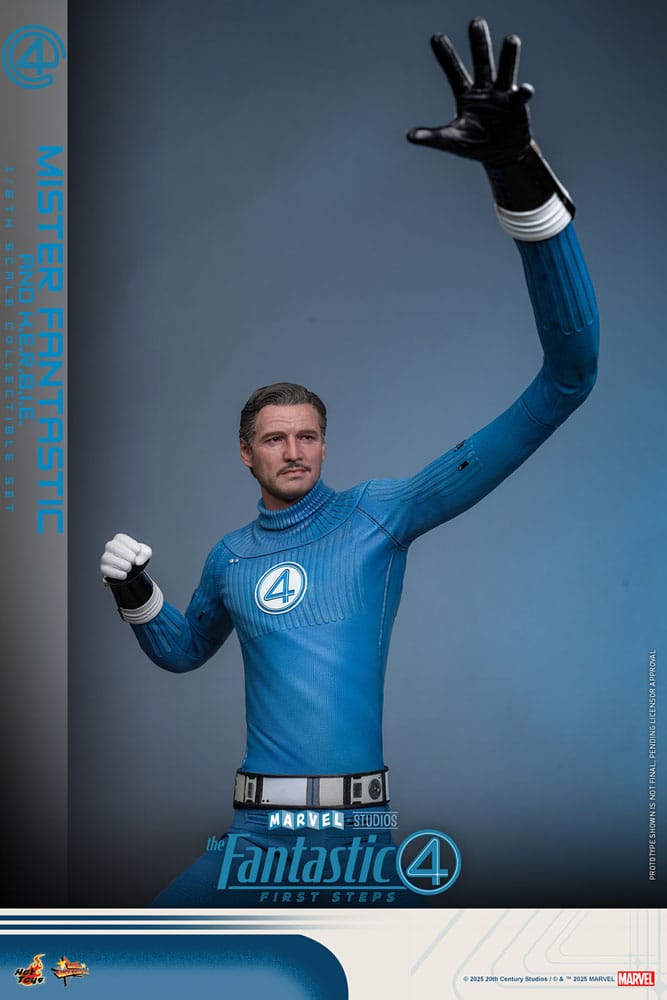 The Fantastic Four: First Steps Movie Masterpiece Action Figure 2-Pack 1/6 Mister Fantastic & H.E.R.B.I.E. 30 cm