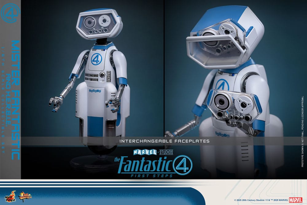 The Fantastic Four: First Steps Movie Masterpiece Action Figure 2-Pack 1/6 Mister Fantastic & H.E.R.B.I.E. 30 cm