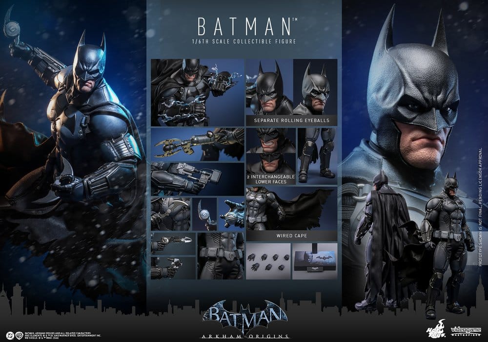 Batman Arkham Origins Videogame Masterpiece Action Figure 1/6 Batman 33 cm