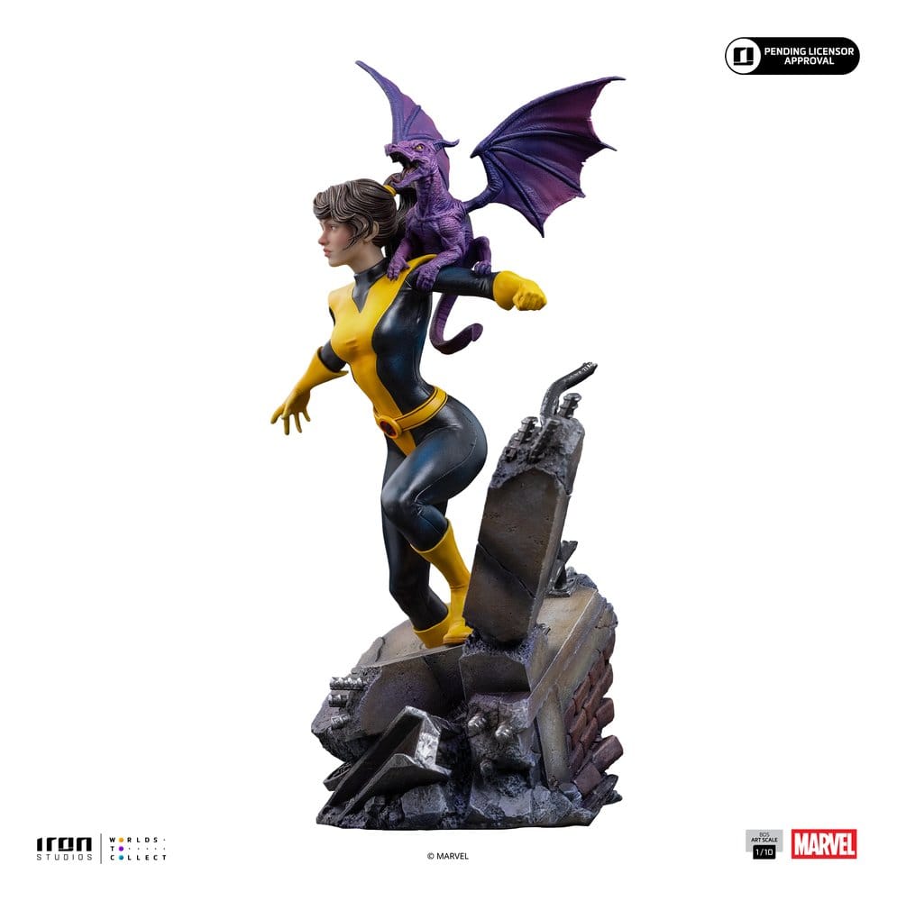 Marvel Kitty Pride & Lockheed X-Men Comics BDS Art Scale Statue 1/10 Kitty Pride & Lockheed