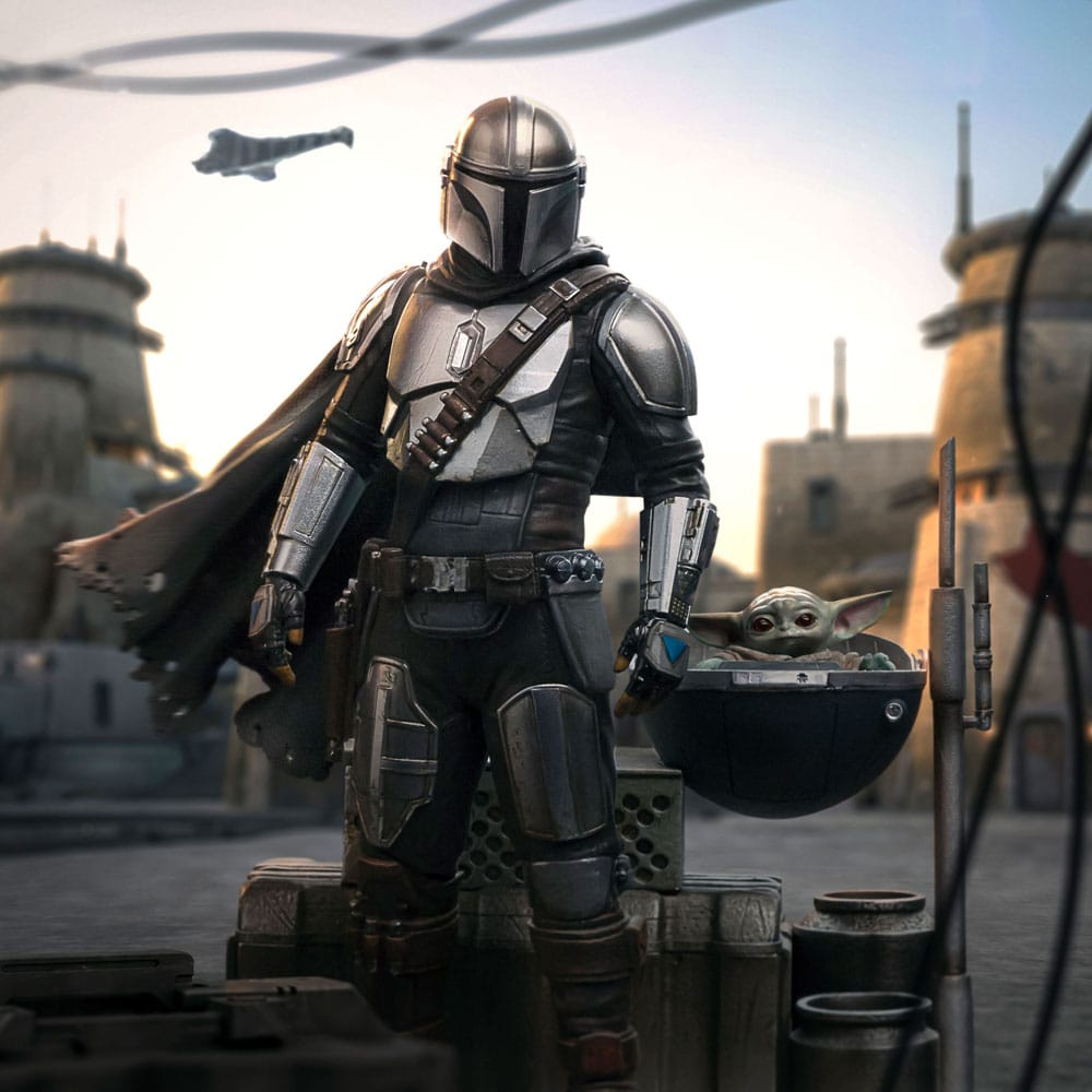 Star Wars The Mandalorian Din Djarin and Din Grogu 21cm 1/10 Scale Statue