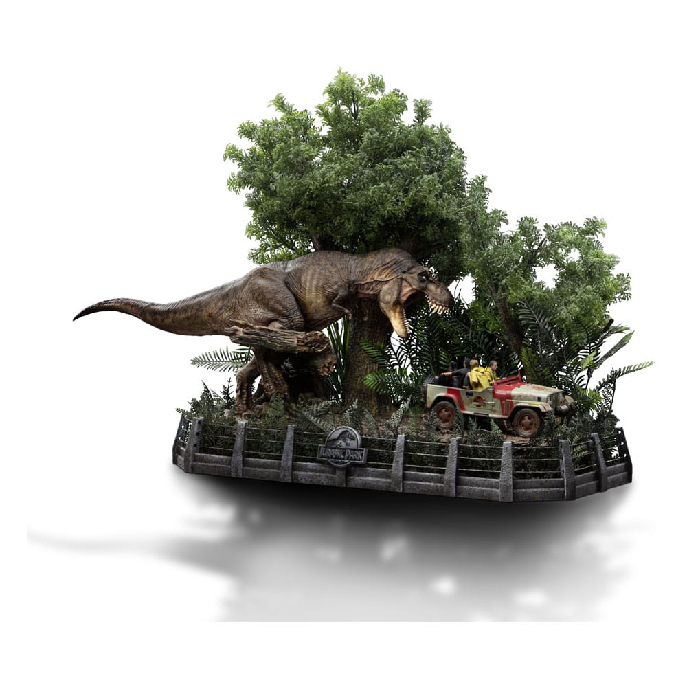 Jurassic Park T-Rex Chase 30 cm 1/20 Demi Art Scale Statue