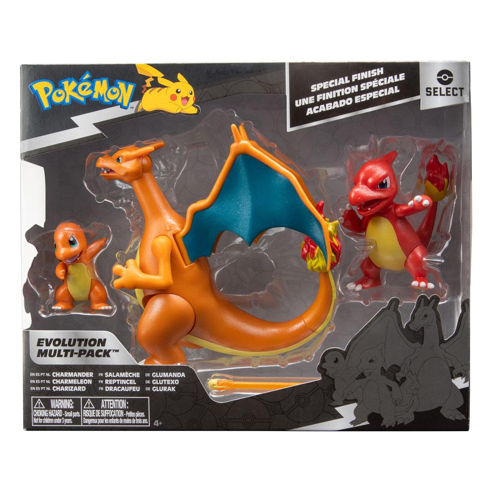 Pokémon Select Evolution Charmander, Charmeleon, Charizard 3-Pack Action Figures