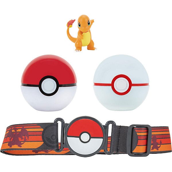 Pokémon Poké Ball, Luxury Ball & Charmander Clip'n'Go Poké Ball Belt Set