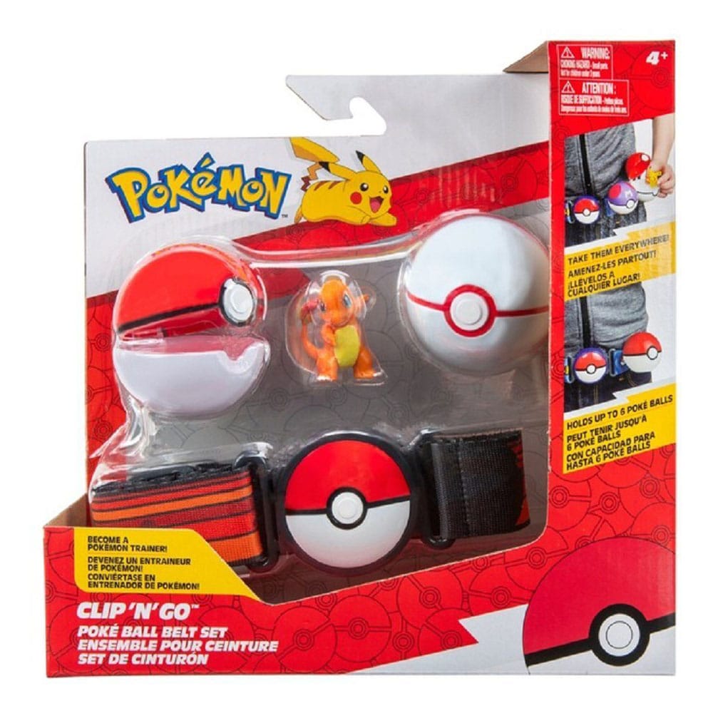 Pokémon Poké Ball, Luxury Ball & Charmander Clip'n'Go Poké Ball Belt Set