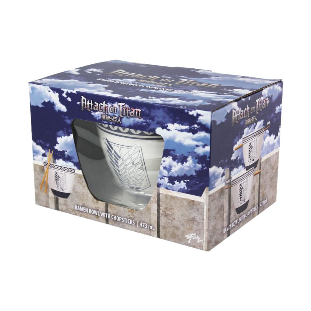 Attack on Titan Emblem 473 ml Ramen Bowl with Chopsticks