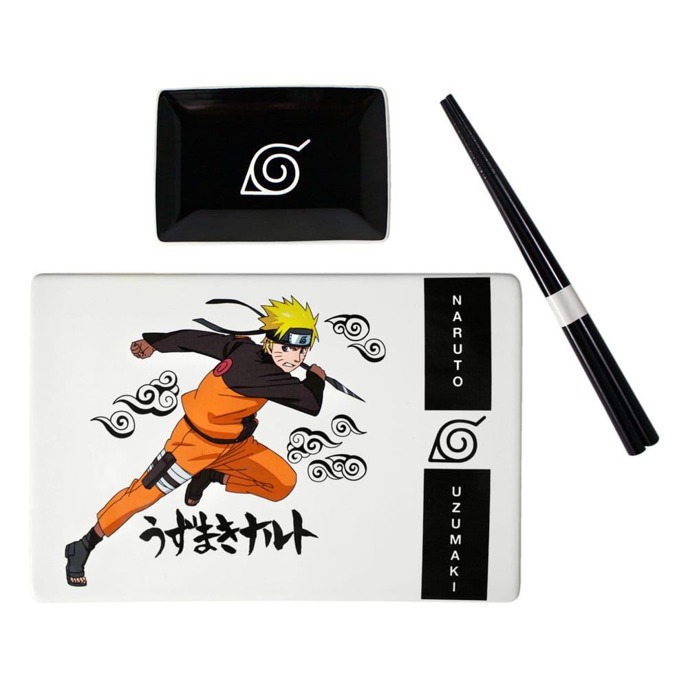Naruto Shippuden Naruto Uzumaki Ceramic Sushi Set with Chopsticks