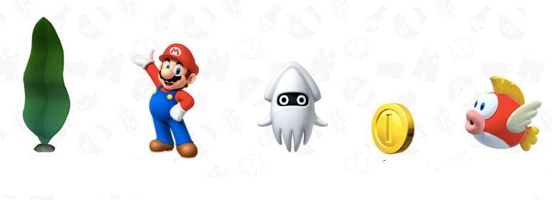 World of Nintendo Super Mario Underwater Diorama Set