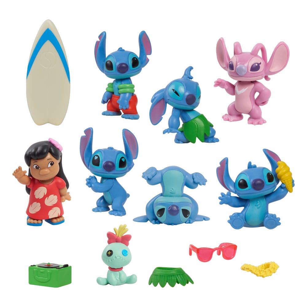 Lilo & Stitch: Stitch Deluxe Figure Set 7 cm Mini Figure 8-Pack