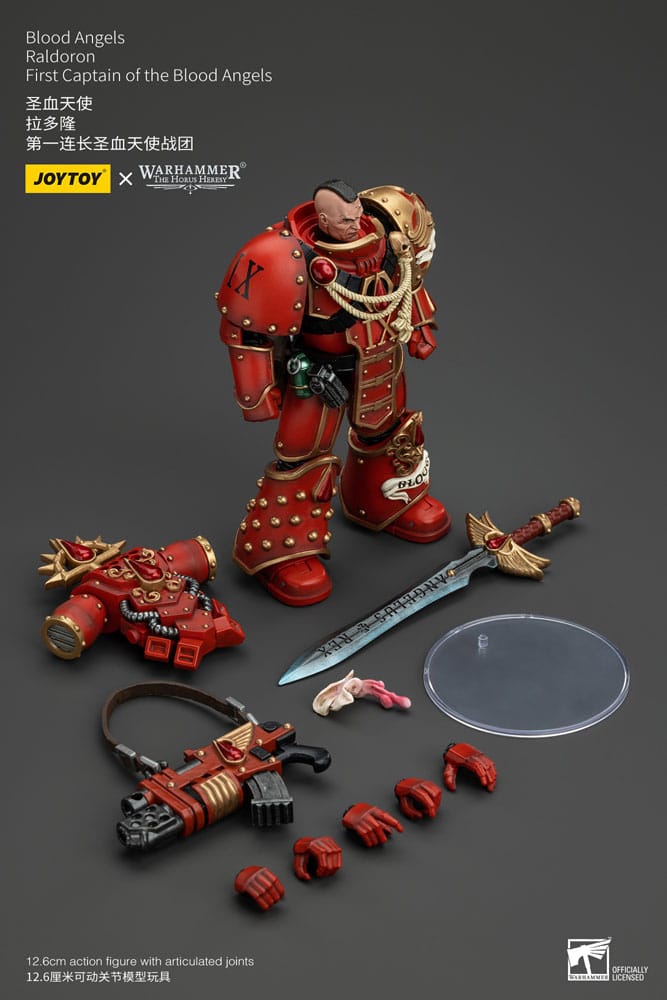 Warhammer The Horus Heresy Blood Angels Raldoron First Captain of the Blood Angels 13cm 1/18 Action Figure