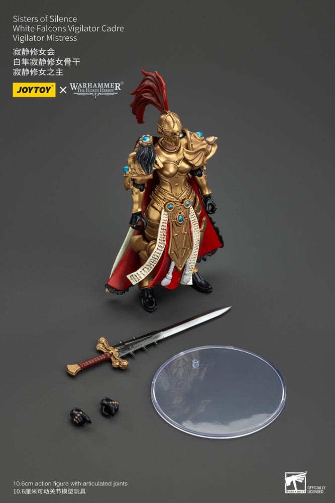 Warhammer The Horus Heresy Sisters of Silence White Falcons Vigilator Cadre Vigilator Mistress 19 cm Action Figure