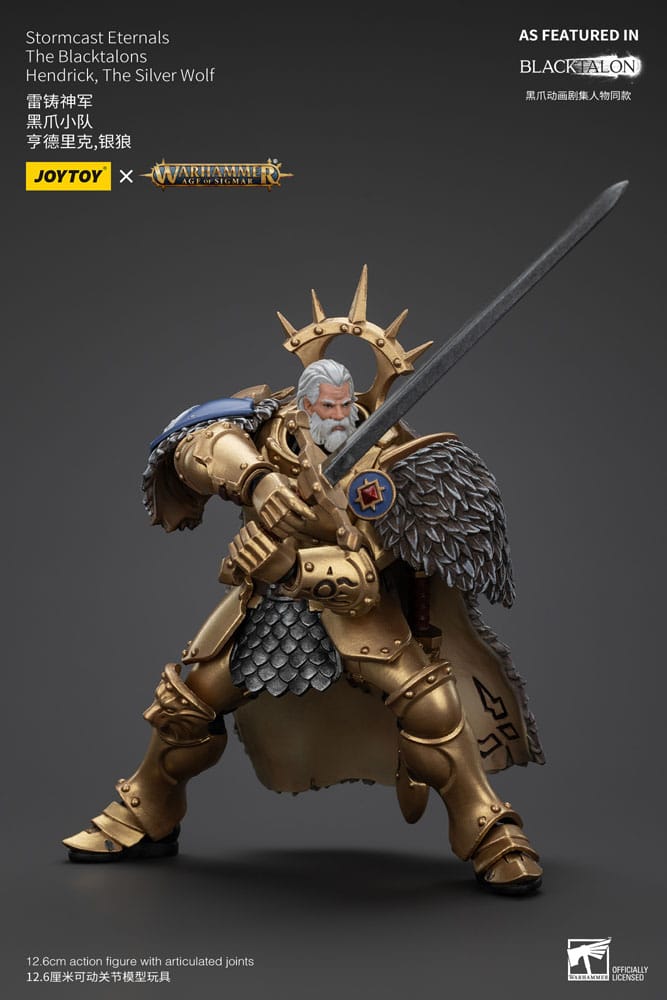 Warhammer Age of Sigmar Stormcast Eternals The Blacktalons Hendrick The Silver Wolf 20 cm Action Figure