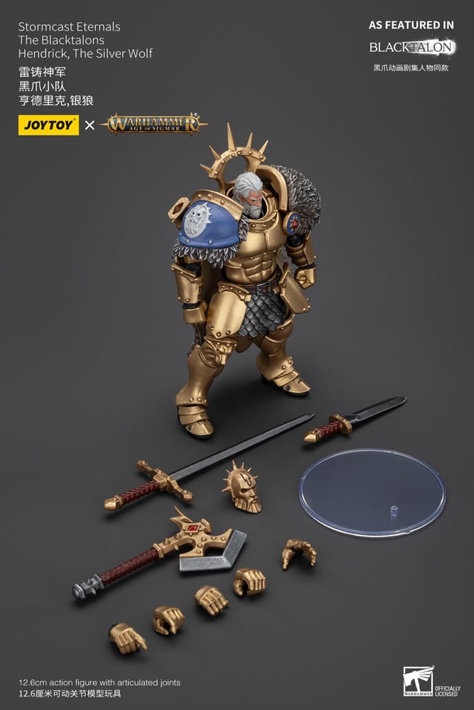 Warhammer Age of Sigmar Stormcast Eternals The Blacktalons Hendrick The Silver Wolf 20 cm Action Figure