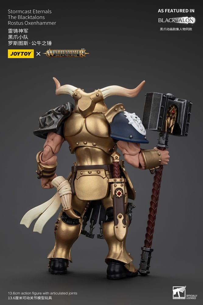 Warhammer Age of Sigmar Stormcast Eternals The Blacktalons Rostus Oxen Hammer 20 cm Action Figure