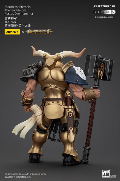 Warhammer Age of Sigmar Stormcast Eternals The Blacktalons Rostus Oxen Hammer 20 cm Action Figure