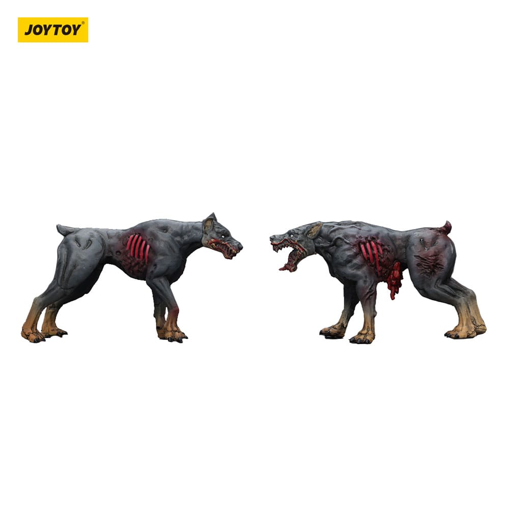 Zombie Dark Source Action Figures 2-Pack Police Dogs 8 cm