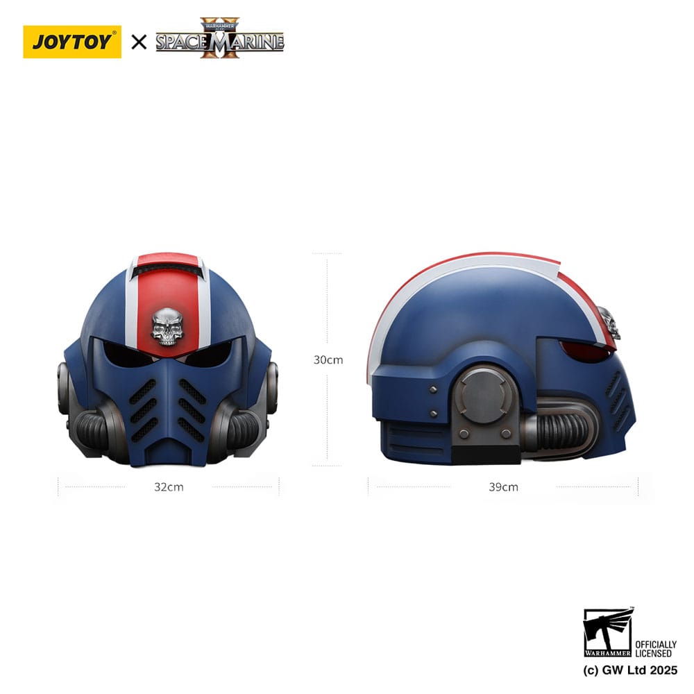 Warhammer 40,000: Space Marine 2 Replica Ultramarines Lieutenant Titus helmet 30 cm
