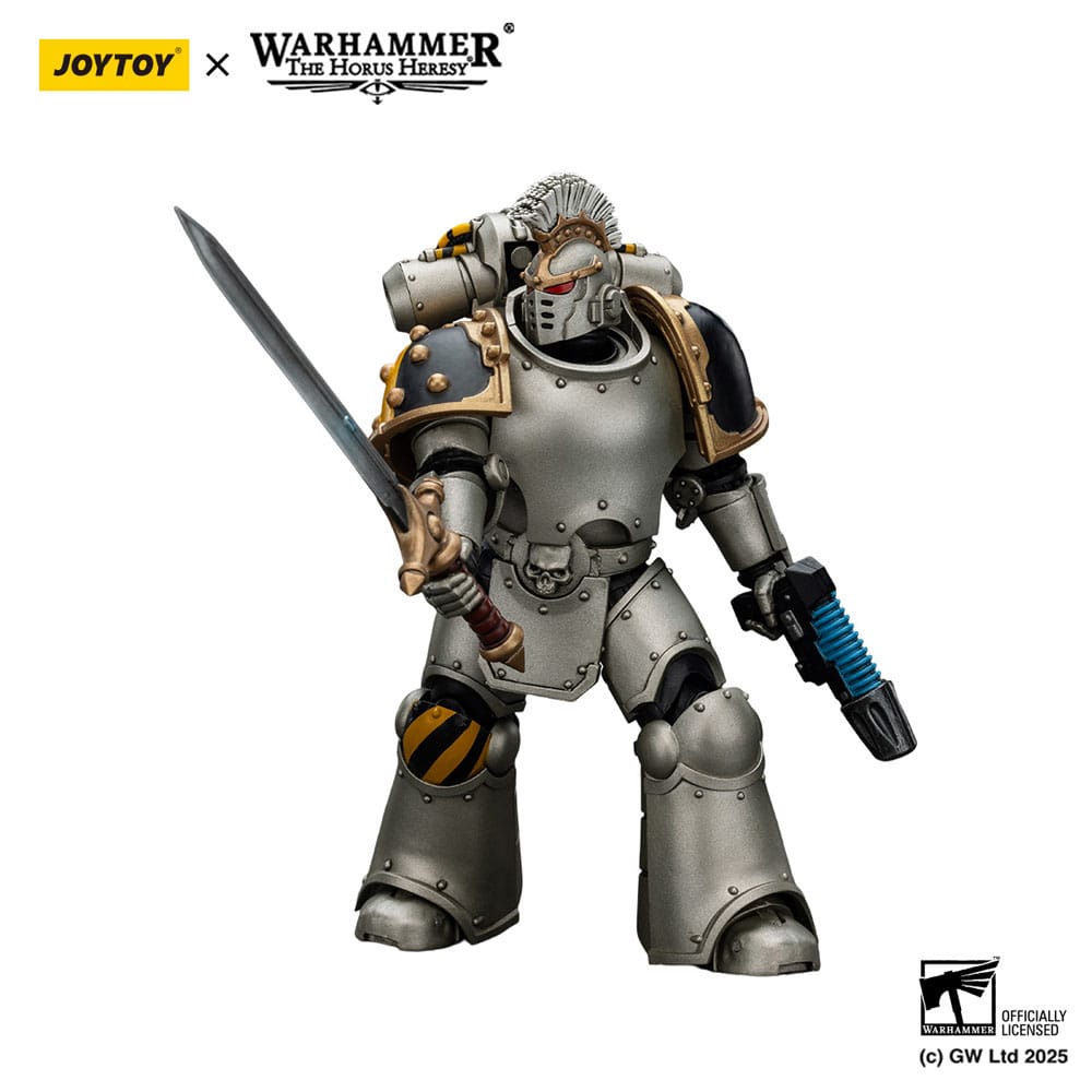 Warhammer The Horus Heresy Action Figure 1/18 lron Warriors Command Squad Chosen with Legion Standard 12 cm