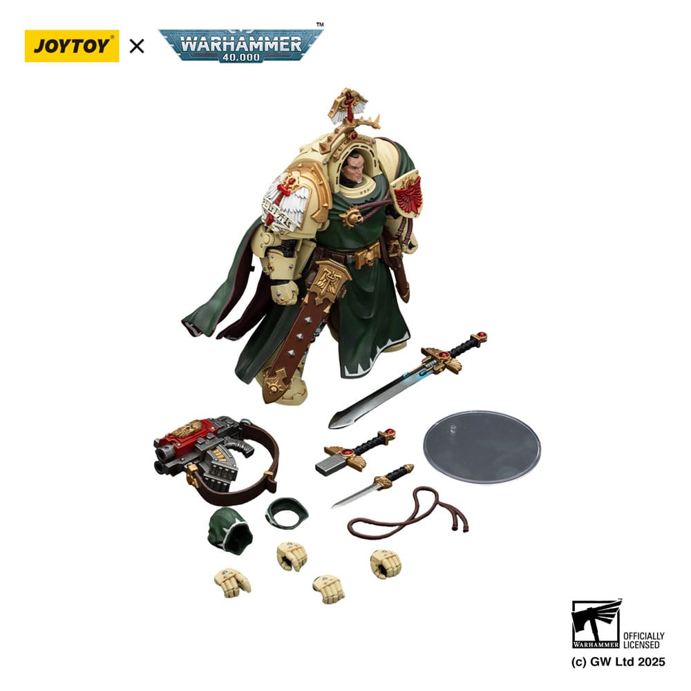 Warhammer 40,000: Dark Angels Action Figure Belial Grand Master of The Deathwing With the Sword of Silence and Storm Bolter 14 cm