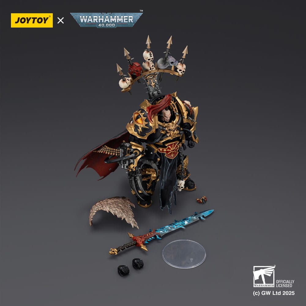 Warhammer 40,000 Action Figure Black Legion Abaddon the Despoiler with Drach'nyen and the Talo 16 cm