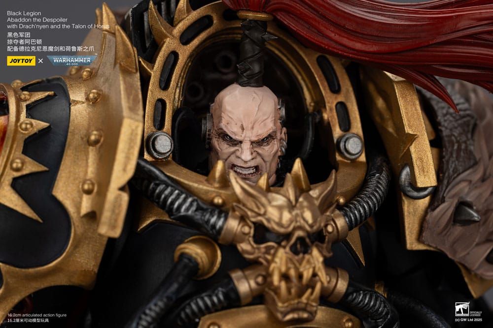 Warhammer 40,000 Action Figure Black Legion Abaddon the Despoiler with Drach'nyen and the Talo 16 cm