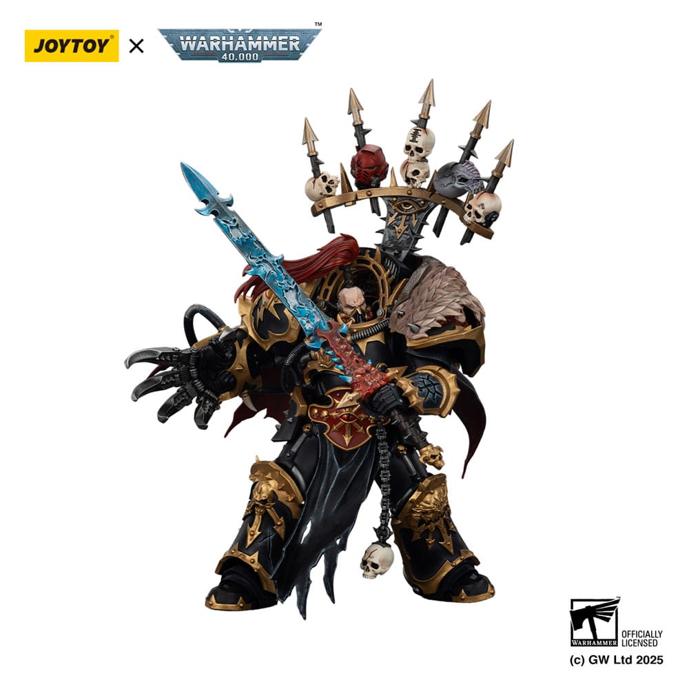 Warhammer 40,000 Action Figure Black Legion Abaddon the Despoiler with Drach'nyen and the Talo 16 cm