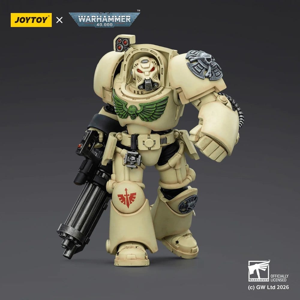 Warhammer 40,000 Action Figure Dark Angels Deathwing Terminator 3 with Power Fist and Assault Cannon 14 cm