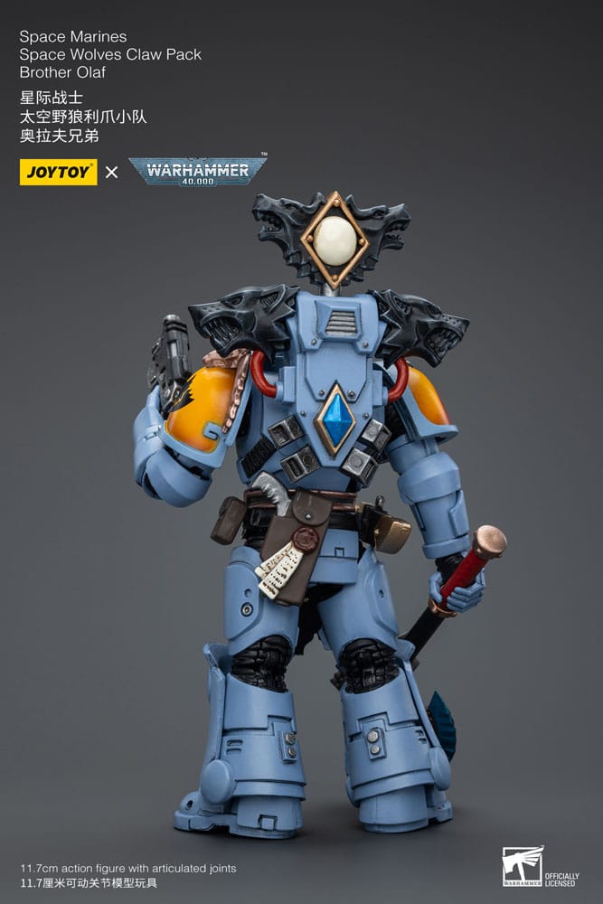 Warhammer 40k Space Marines Space Wolves Claw Pack Brother Olaf 12cm 1/18 Scale Action Figure