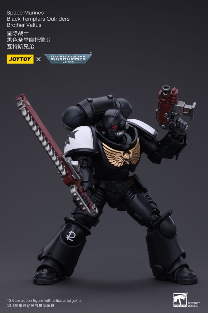 Warhammer 40k Space Marines Black Templars Outriders Brother Valtus 14 cm 1/18 Action Figure