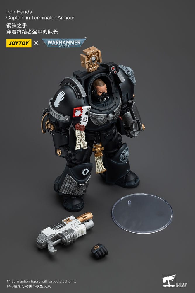 Warhammer 40k Iron Hands Captain in Terminator Armour 14 cm 1/18 Action Figure