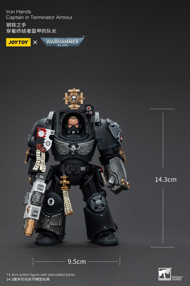 Warhammer 40k Iron Hands Captain in Terminator Armour 14 cm 1/18 Action Figure