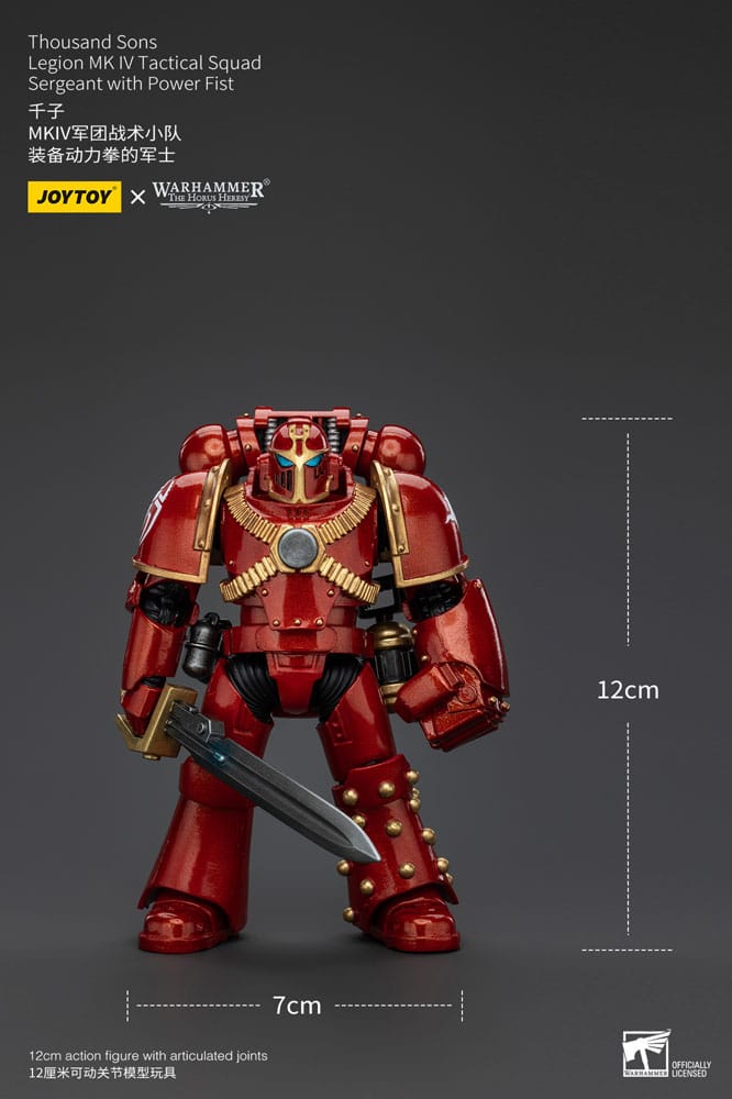 Warhammer The Horus Heresy Thousand Sons Legion MK IV Tactical Squad Sergeant with Power Fist 12 cm 1/18 Action Figure