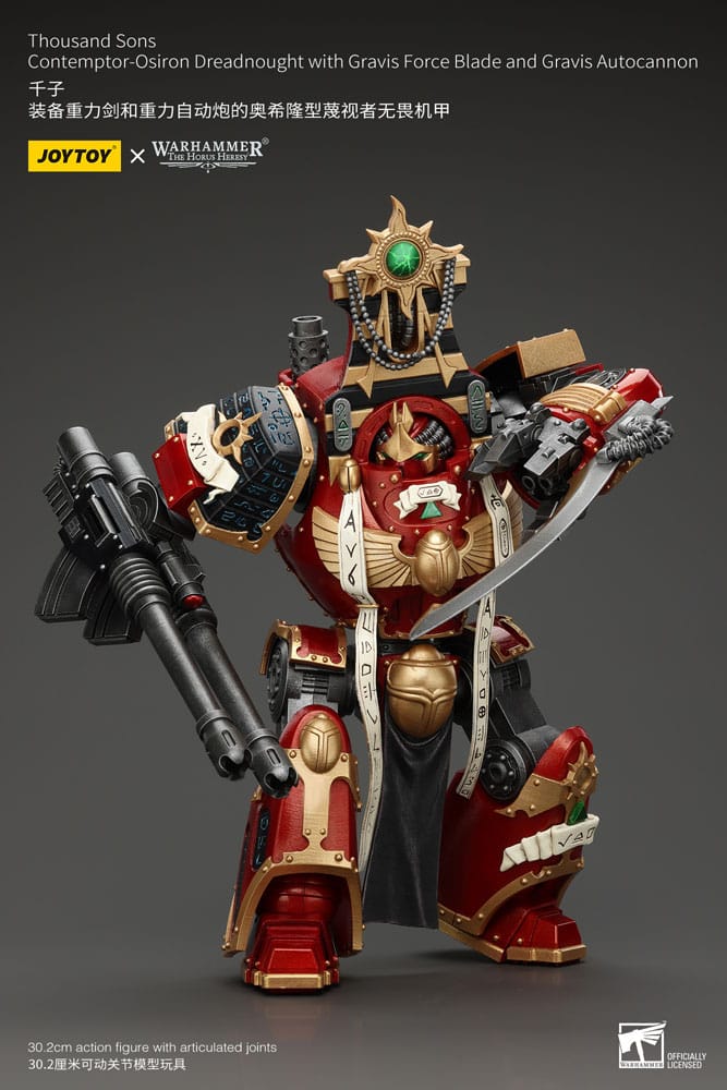 Warhammer The Horus Heresy Thousand Sons Contemptor-Osiron Dreadnought with Gravis Force Blade And Gravis Autocannon 30 cm 1/18 Action Figure