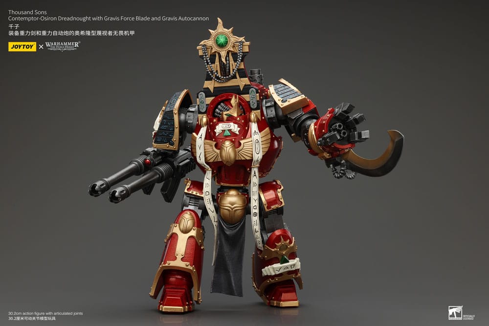 Warhammer The Horus Heresy Thousand Sons Contemptor-Osiron Dreadnought with Gravis Force Blade And Gravis Autocannon 30 cm 1/18 Action Figure