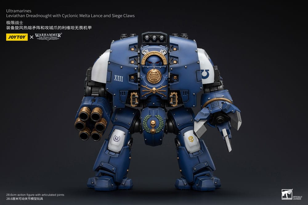 Warhammer The Horus Heresy Ultramarines Leviathan Dreadnought with Cyclonic Melta Lance And Siege Claws 29 cm 1/18 Action Figure