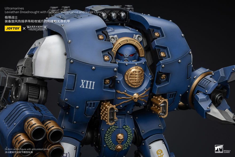 Warhammer The Horus Heresy Ultramarines Leviathan Dreadnought with Cyclonic Melta Lance And Siege Claws 29 cm 1/18 Action Figure