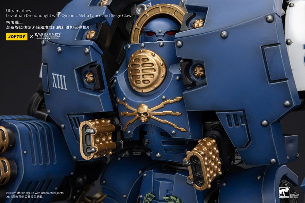 Warhammer The Horus Heresy Ultramarines Leviathan Dreadnought with Cyclonic Melta Lance And Siege Claws 29 cm 1/18 Action Figure