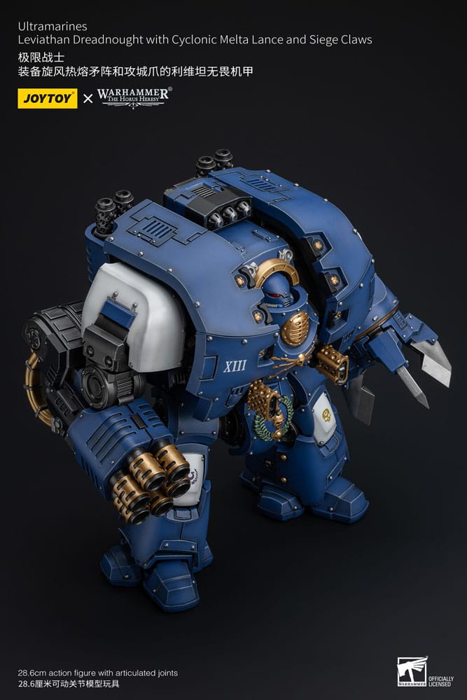 Warhammer The Horus Heresy Ultramarines Leviathan Dreadnought with Cyclonic Melta Lance And Siege Claws 29 cm 1/18 Action Figure