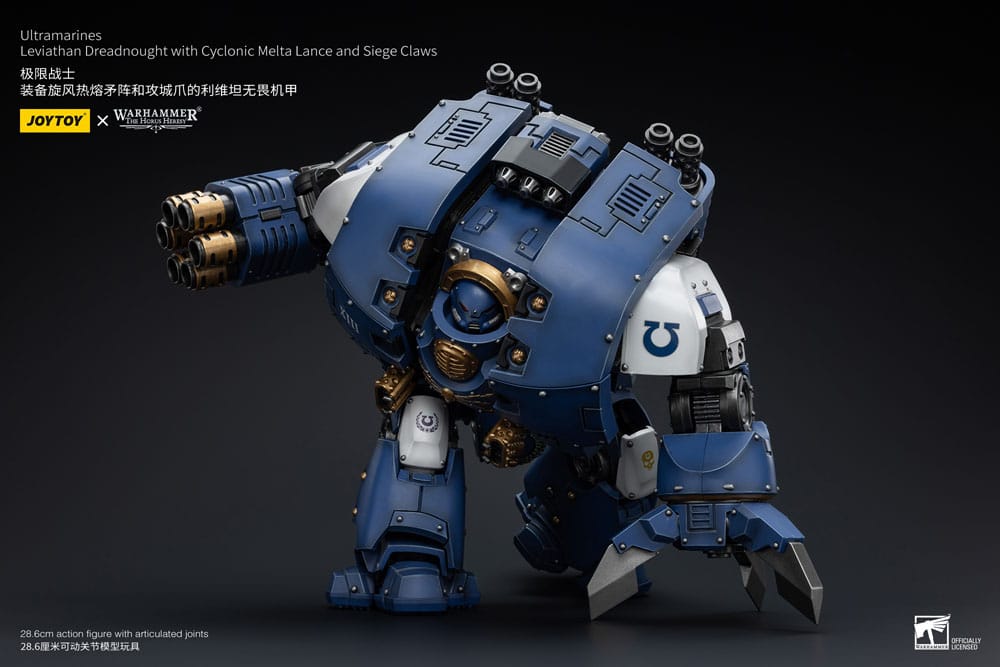 Warhammer The Horus Heresy Ultramarines Leviathan Dreadnought with Cyclonic Melta Lance And Siege Claws 29 cm 1/18 Action Figure