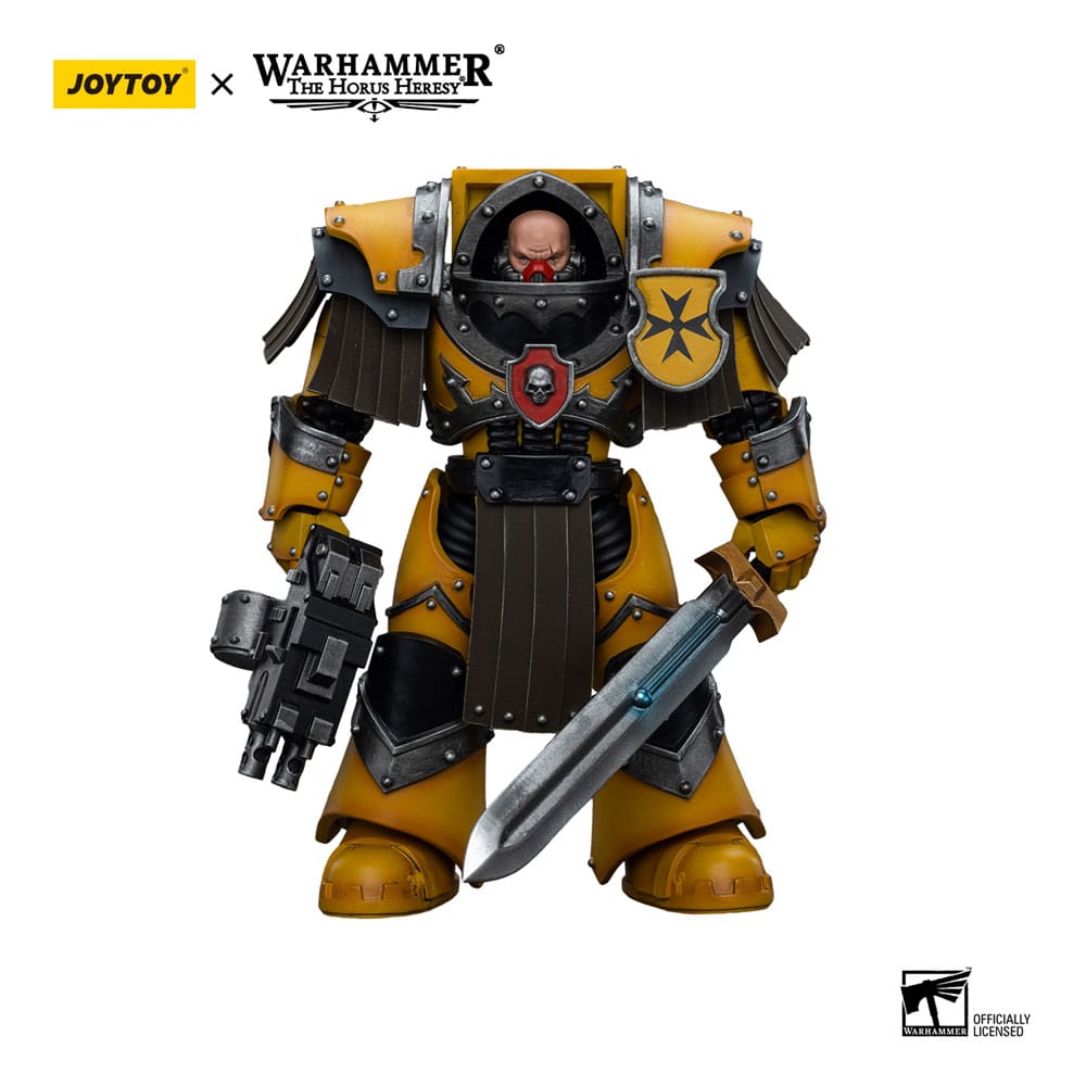 Warhammer The Horus Heresy Imperial Fists Legion Cataphractii Terminator Squad Legion Cataphractii Sergeant with Power Sword 12cm 1/18 Scale Action Figure