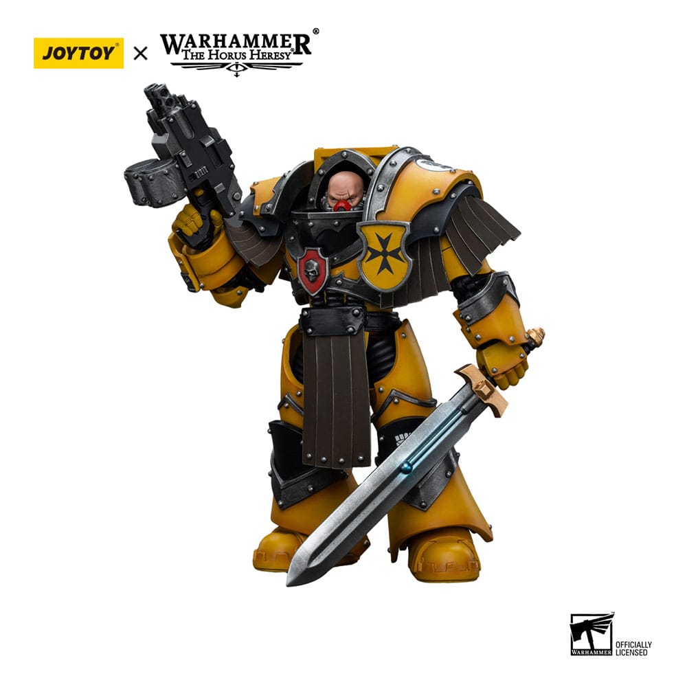 Warhammer The Horus Heresy Imperial Fists Legion Cataphractii Terminator Squad Legion Cataphractii Sergeant with Power Sword 12cm 1/18 Scale Action Figure
