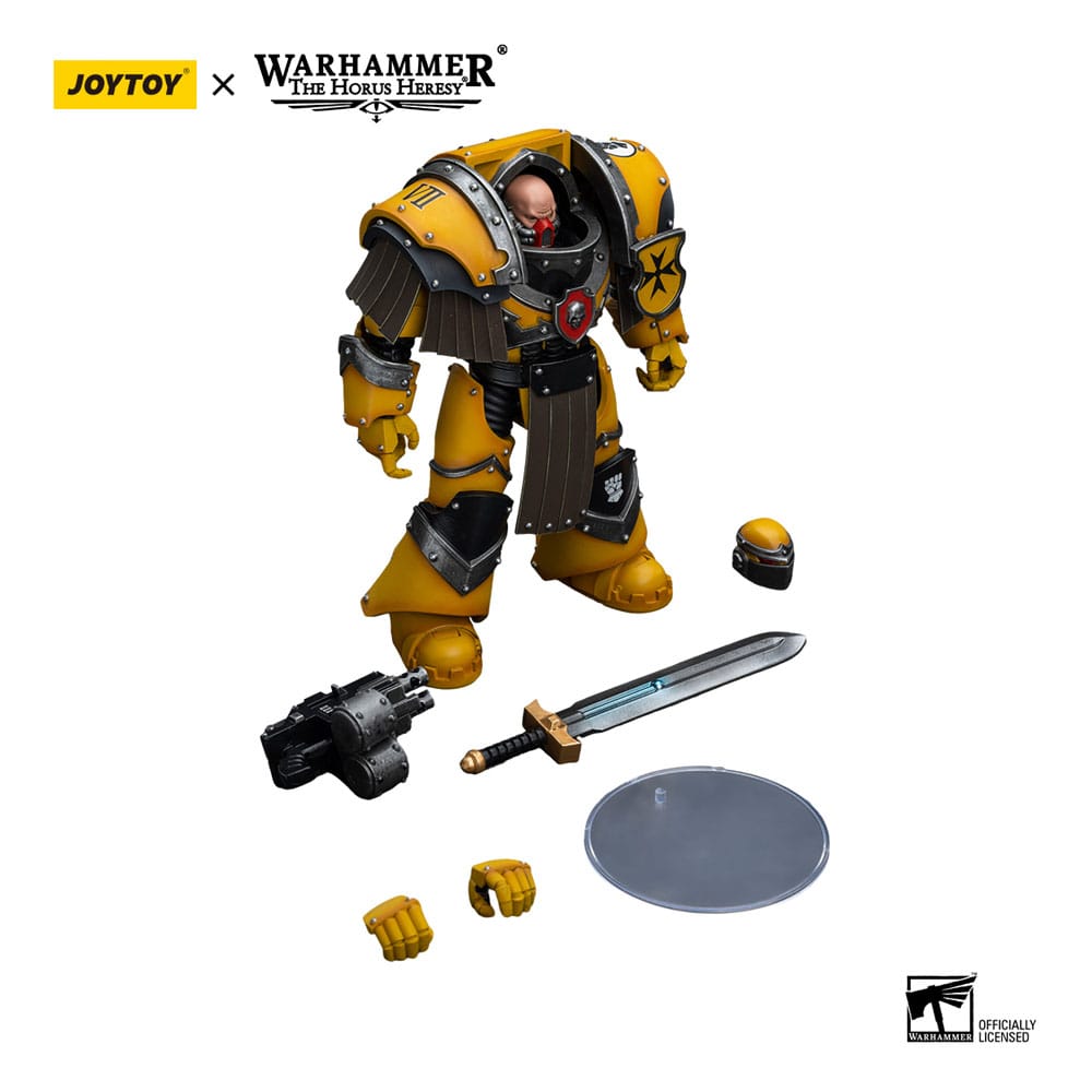 Warhammer The Horus Heresy Imperial Fists Legion Cataphractii Terminator Squad Legion Cataphractii Sergeant with Power Sword 12cm 1/18 Scale Action Figure